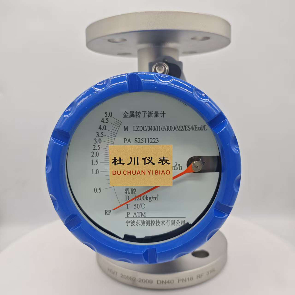 寧波東馳金屬轉子流量計，DN40，乳酸，5立方米每小時，316材質.jpg